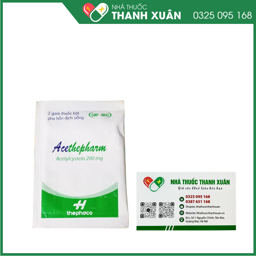 Thuốc Acethepharm 200 tiêu đờm, giảm nhầy